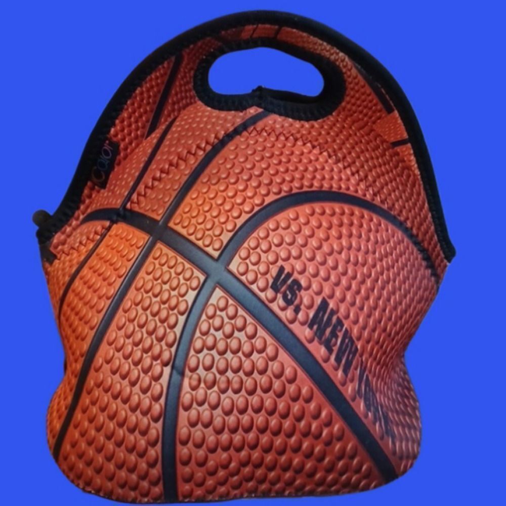 ICOLOR VS. NEW YORK insulated basketball print game day tote.